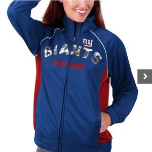 New York Giants G-III Royal Backfield Raglan Full Zip Track Jacket